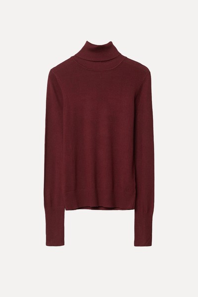 High Neck Knit Jumper from Stradivarius