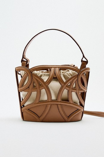 Leather Cut-Out Tote from Zara