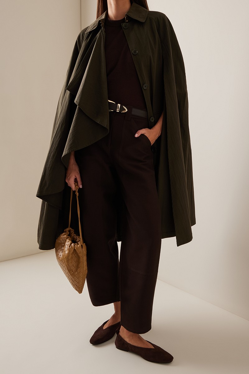 Cecille Cotton-Blend Cape Coat from ULLA JOHNSON