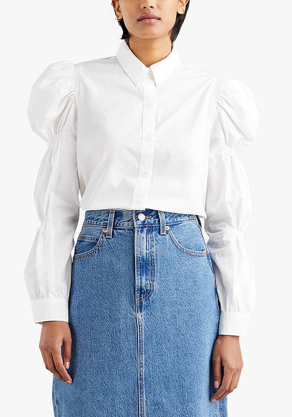 Zuma Cinched Sleeves Cotton Shirt