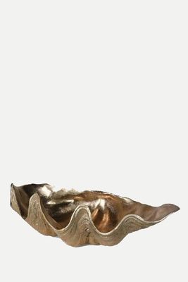 Large Gold Clam Shell Decorative Bowl from Fable & Mirth