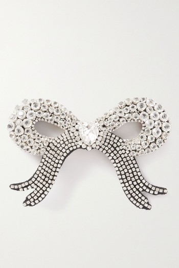 Crystal-Embellished Satin Hair Clip from Clio Peppiatt 