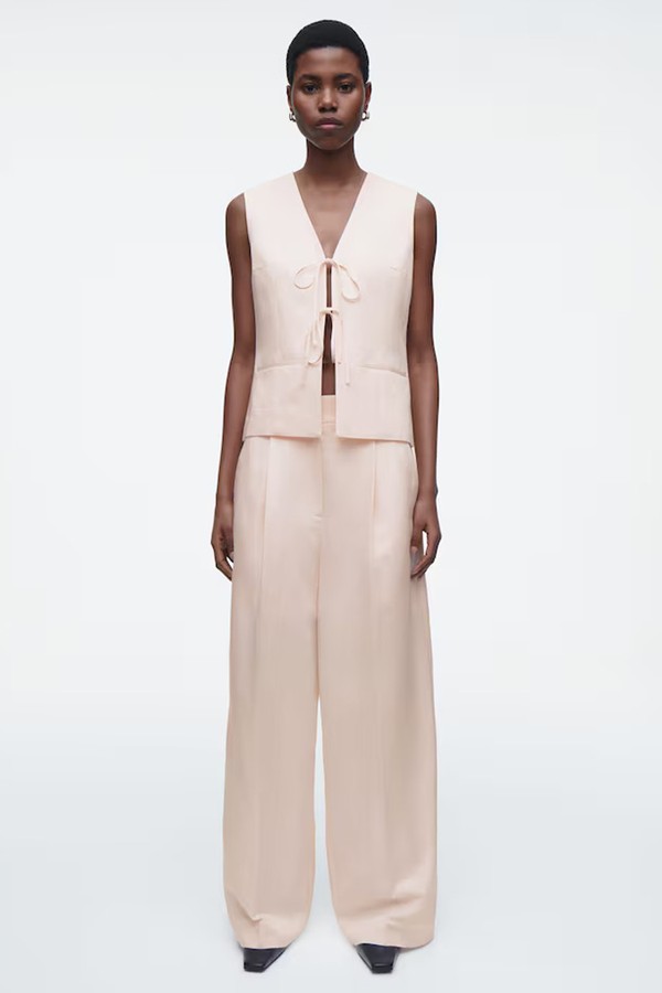 Relaxed Linen-Blend Wide-Leg Trousers from COS