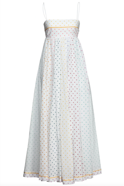 Bellitude Shirred Polka-Dot Cotton-Voile Midi Dress from Zimmermann