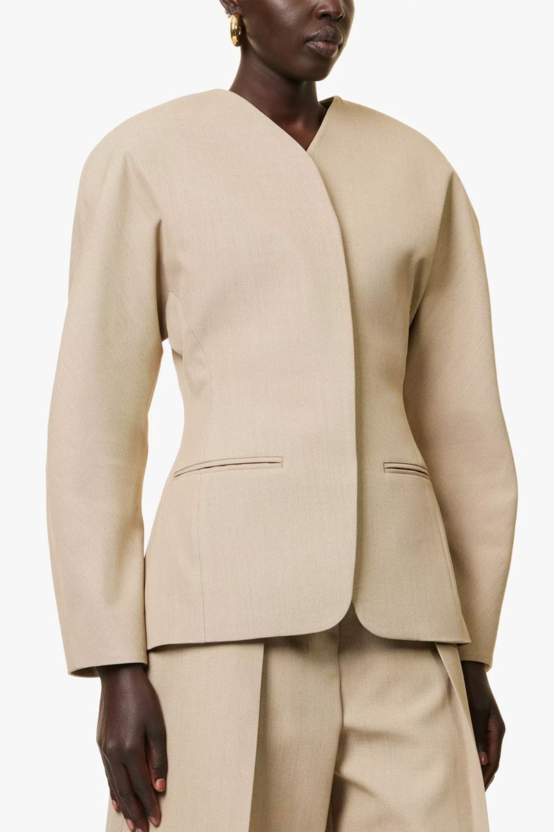 Ovalo Single-Breasted Woven Jacket from Jacquemus