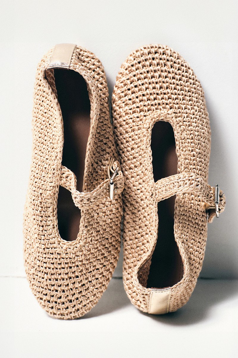 Straw Mary Jane Flats from Source Unknown