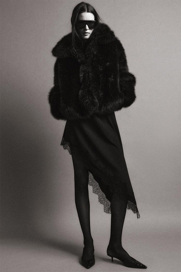 Asymmetric Lace Skirt