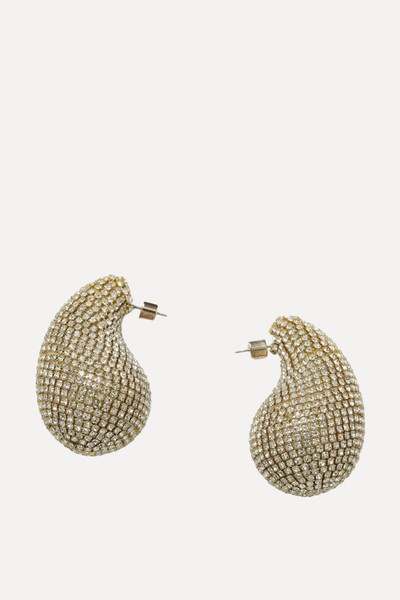 Maxi Embellished Tear Drop Earrings