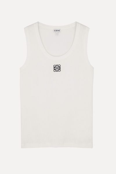 Logo-Embroidered Stretch-Cotton Tank from Loewe