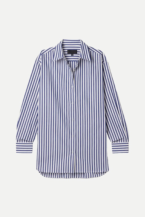 Yorke Striped Cotton-Poplin Shirt from Nili Lotan