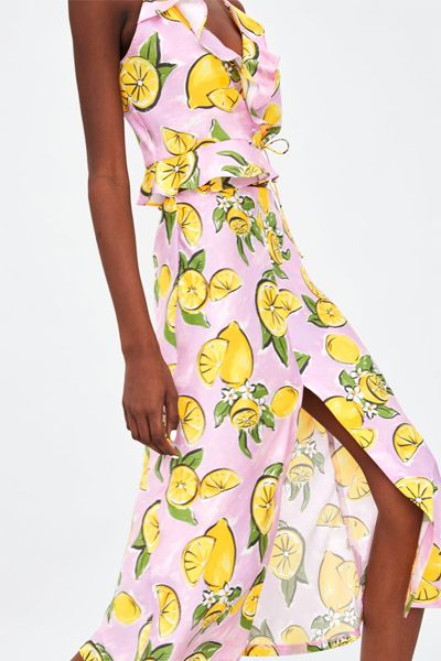 Lemon Print Skirt from Zara