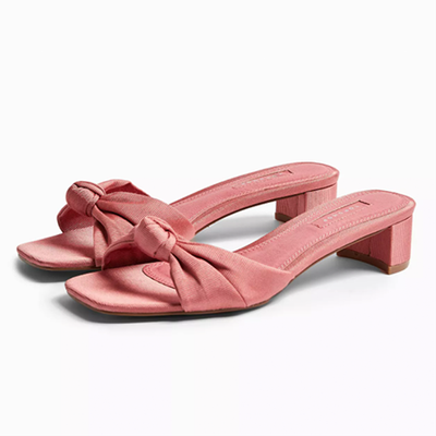 Pink Knot Mules from Topshop