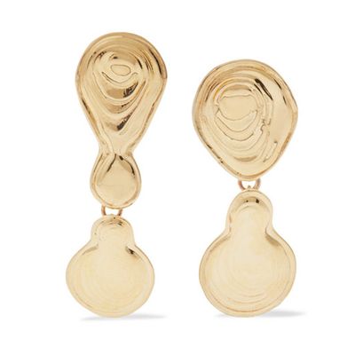 Double Drop Gold-Tone Earrings from Leigh Miller