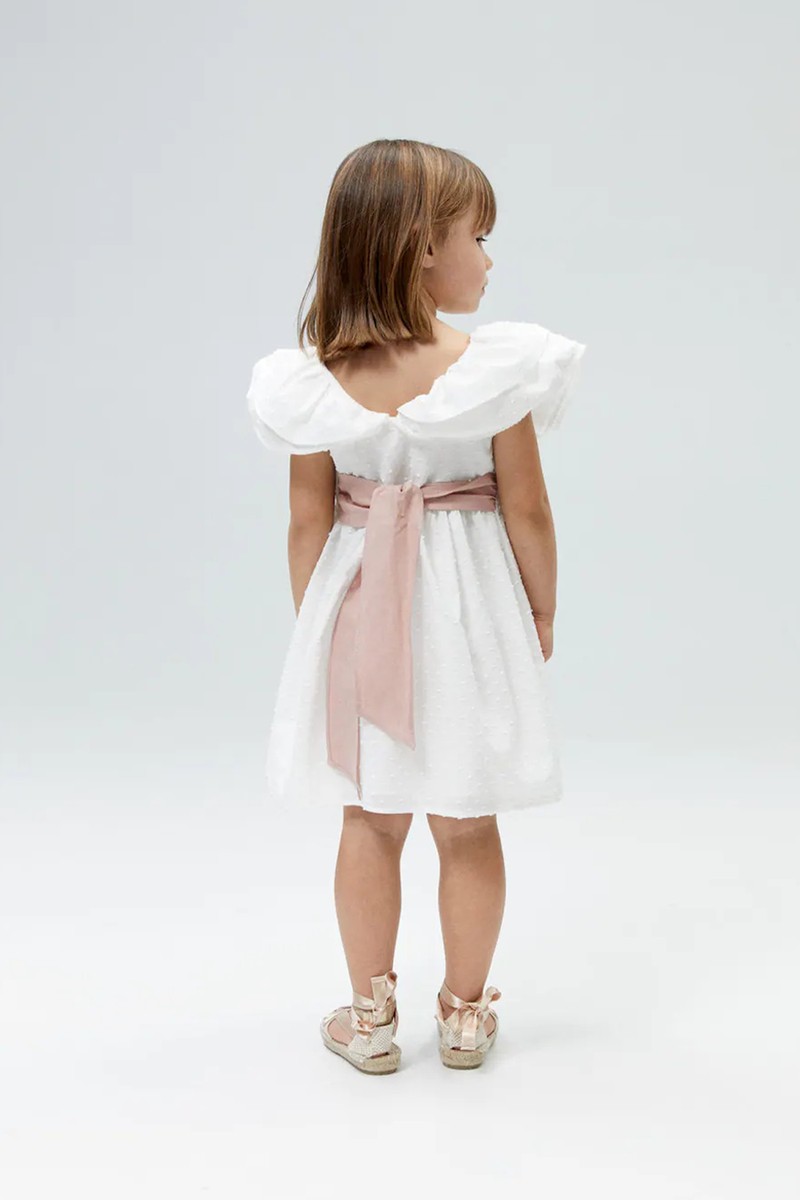 Ruffled Plumeti Dress from Mango