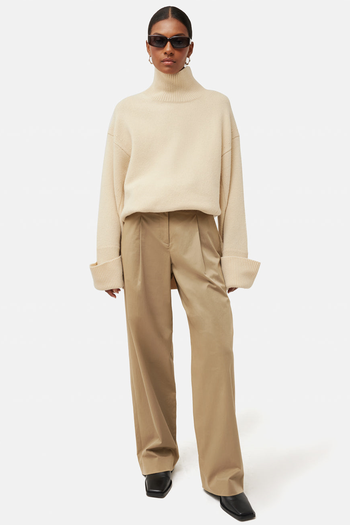 Cotton Pleat Front Trousers from Jigsaw