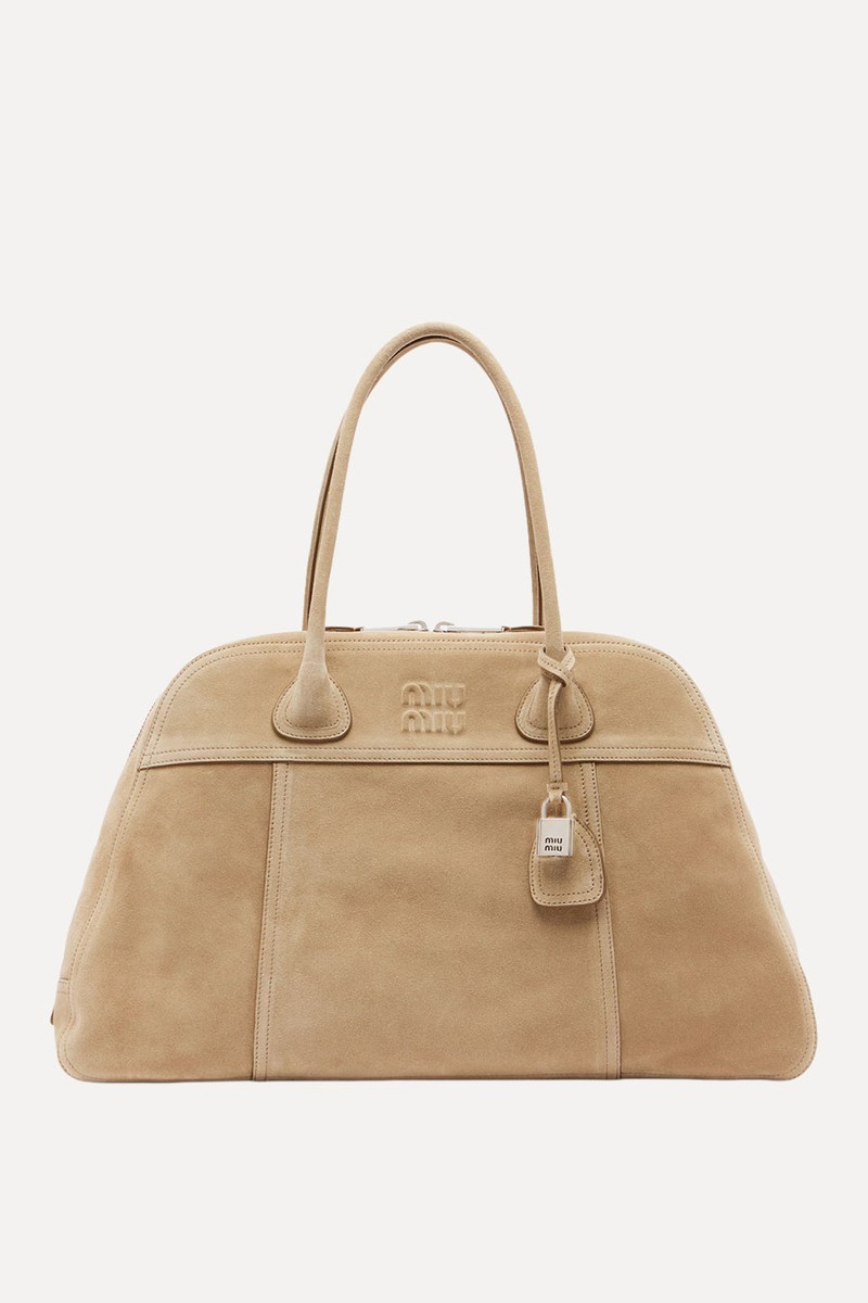 Vivant Large Suede Bowling Bag  from Miu Miu