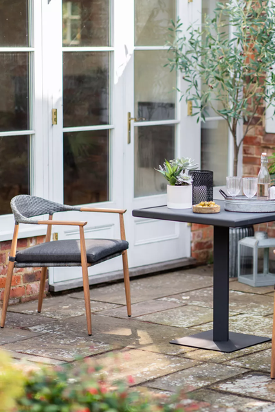 Braided 2-Seater Garden Bistro Table & Chairs Set from Gallery Direct