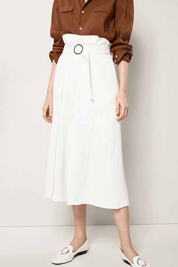 Skirt With Belt Detail from Massimo Dutti