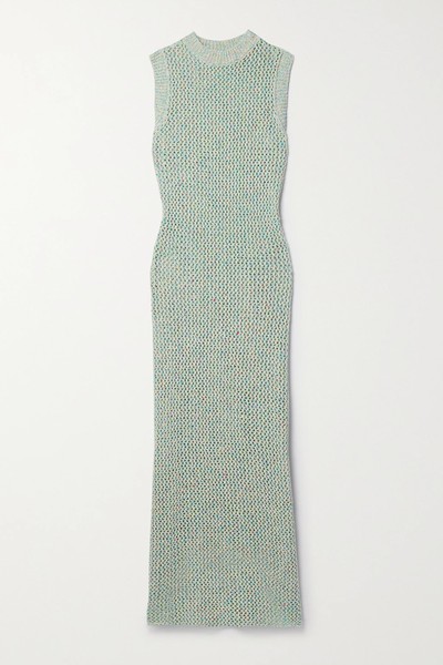 Como Cross Open-Knit Cotton, Linen and Silk-Blend Maxi Dress from The Elder Statesman