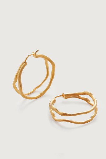 Root Large Hoop Earrings from Monica Vinader x Mother Of Pearl