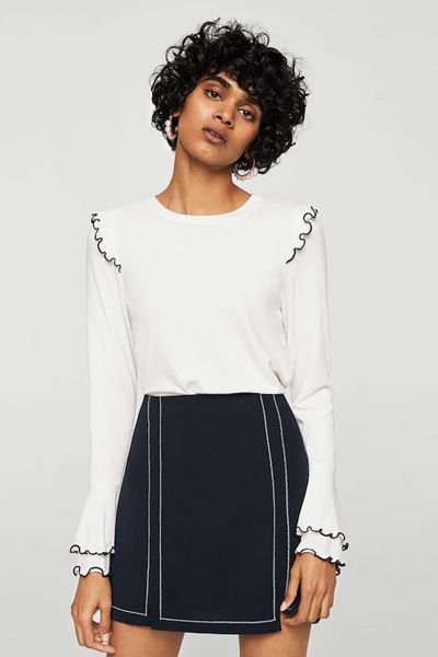 Contrast Seam Skirt from Mango