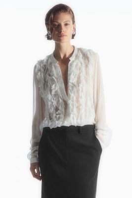 Sheer Ruffle-Detail Blouse from COS