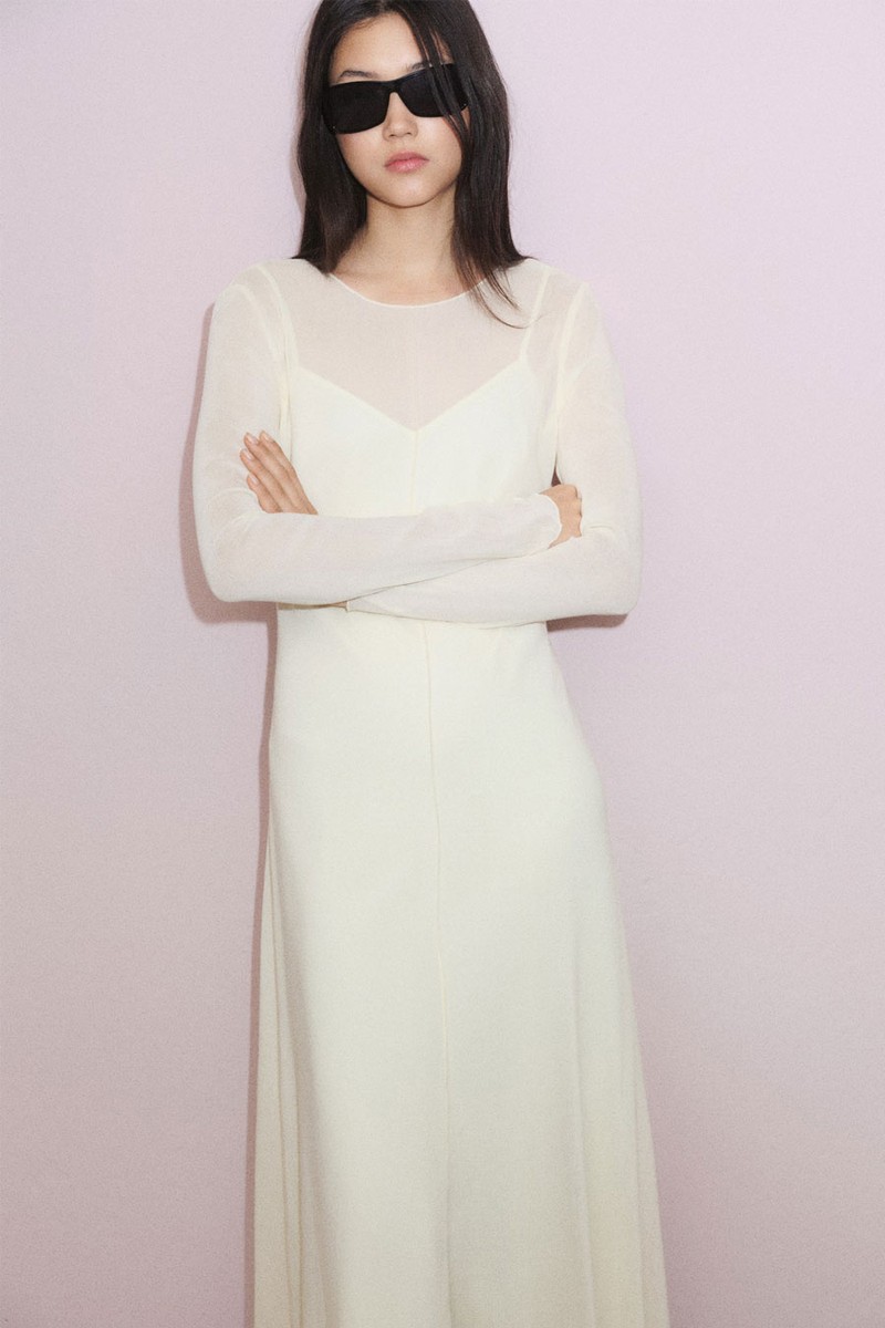 Semi-Transparent Combination Dress from Mango