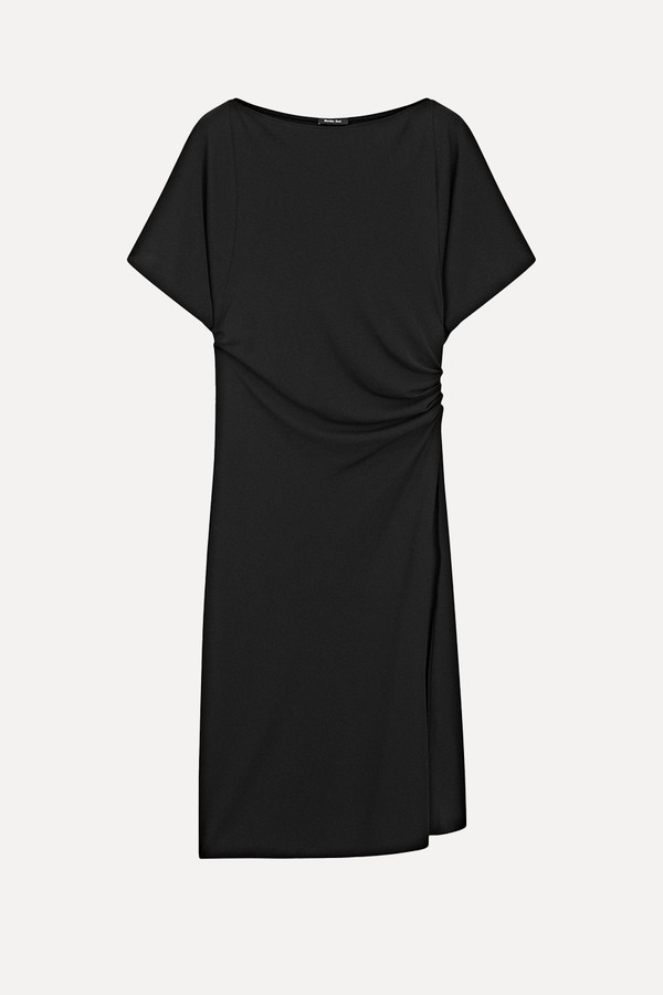 Midi Dress With Gathered Detail from Massimo Dutti