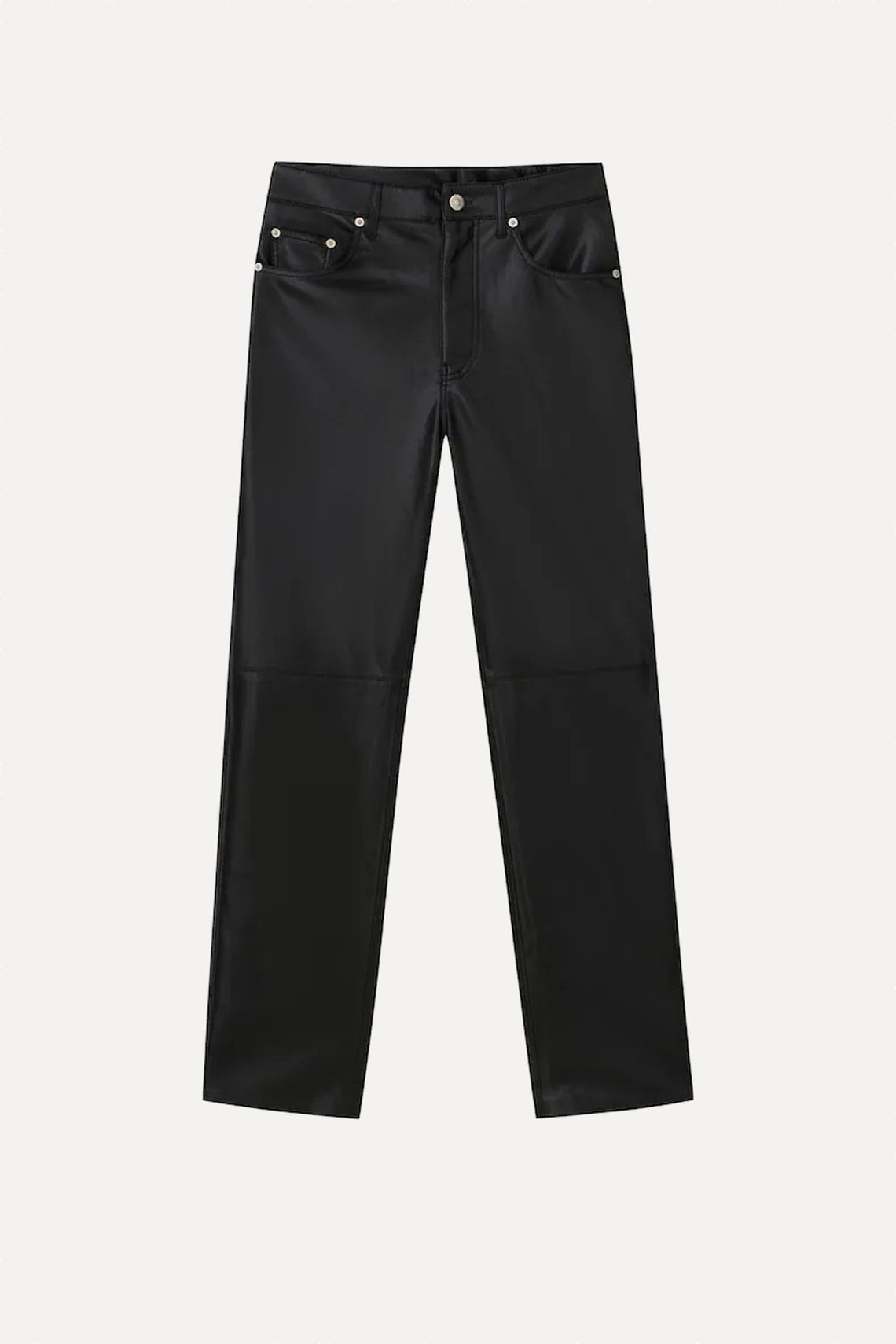 Vinni Cropped Vegan Leather Straight Leg Trousers from Nanushka