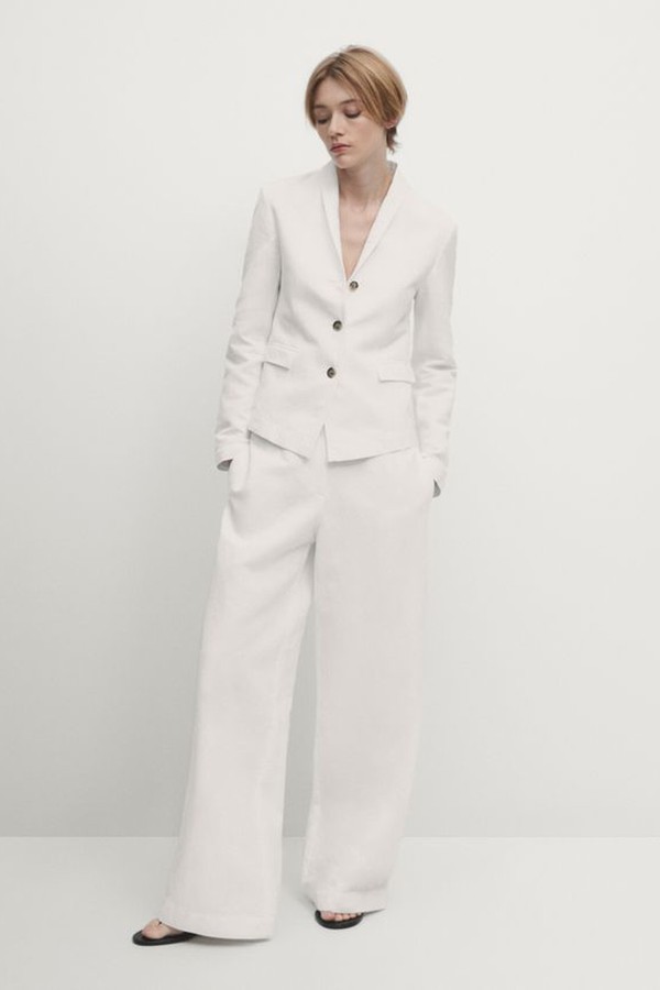 Trousers With Button Detail from Massimo Dutti