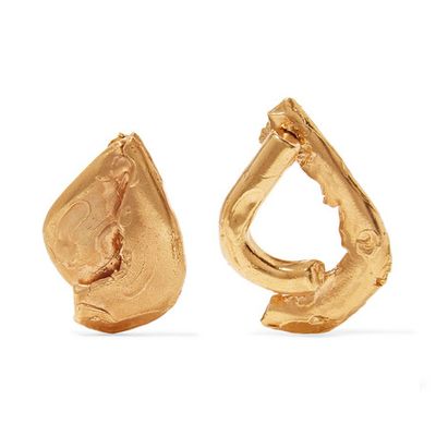 Warrior Gold Plated Earrings