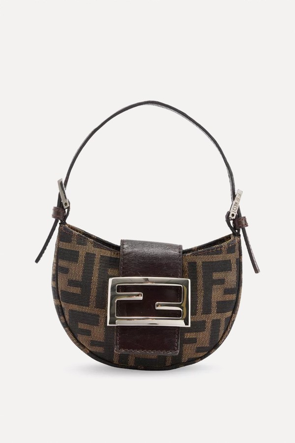 Zucca Croissant Canvas Handbag from Fendi 