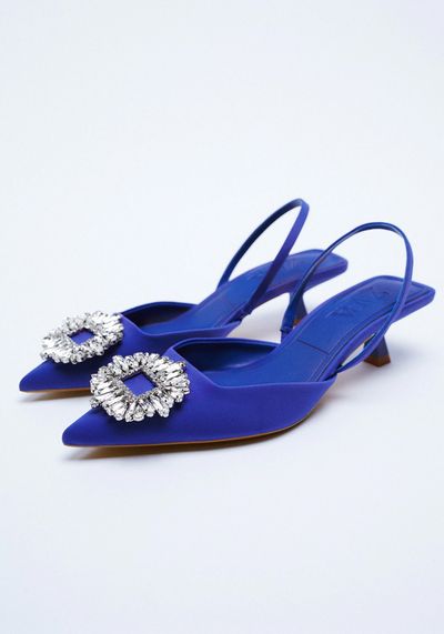 Blue Slingback Heels from Zara