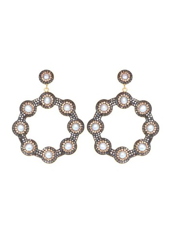 Baroque Pearl 18kt Gold-Plated Hoop Earrings from Soru Jewellery