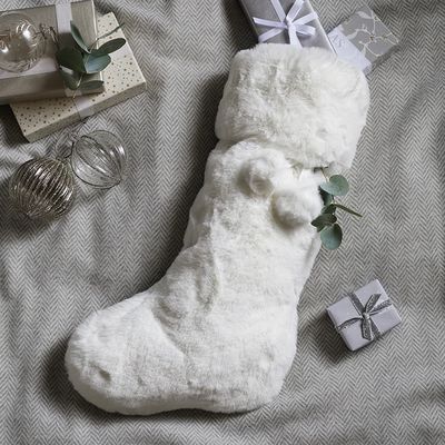 Faux-Fur Christmas Stocking, £38 | The White Company