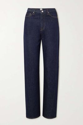 + NET SUSTAIN Twisted Seam High-Rise Straight-Leg Organic Jeans from TOTEME