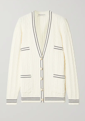 Oversized Cable-Knit Cotton-Blend Cardigan from Alessandra Rich