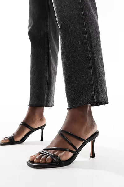 Hayes Strappy Mid Sandal Heeled Mules from ASOS