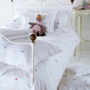 Starry Embroidered Bed Linen from Cologne & Cotton