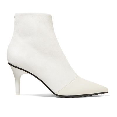 Beha Moto Paneled Leather And Suede Ankle Boots from Rag & Bone