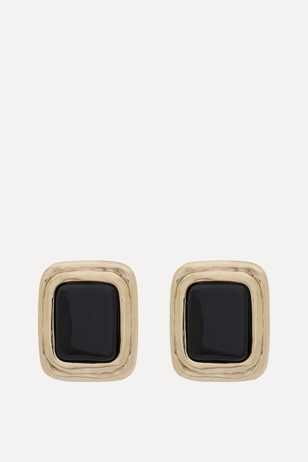 Cabochon Clip-On Earrings from Saint Laurent