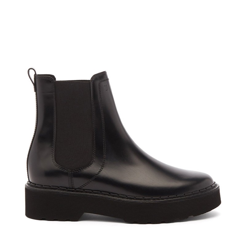 Raised-Sole Leather Chelsea Boots from Tod’s