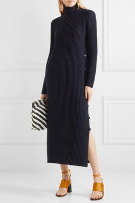 Ribbed Wool Turtleneck Maxi Dress from Marni