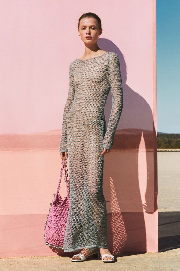 Crochet Lurex Dress from Mango