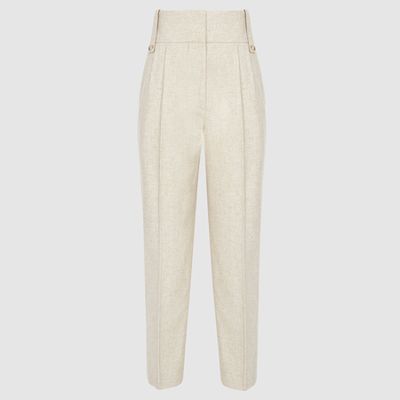 High Waisted Cropped Trousers from Reiss