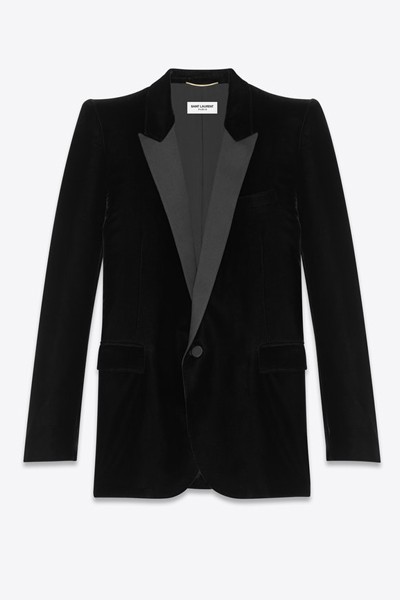 Satin-Lapel Velvet Blazer from Saint Laurent