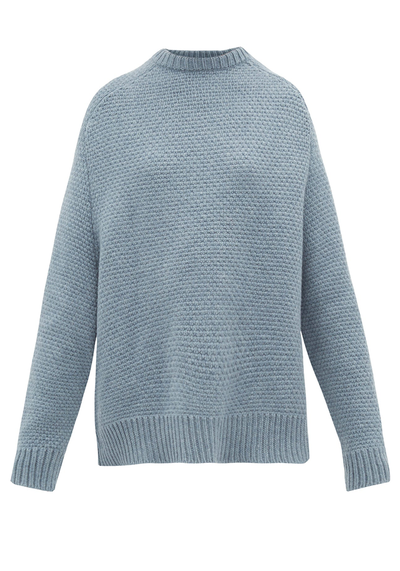 Crew-Neck Basketweave Wool Sweater from Raey