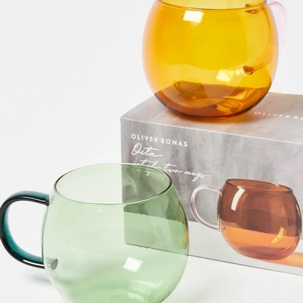 Oita Colourful Glass Coffee Cups from Oliver Bonas