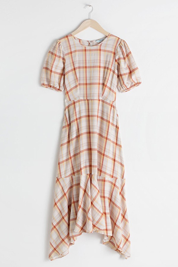 Cotton Blend Handkerchief Midi Dress from & Other Stories