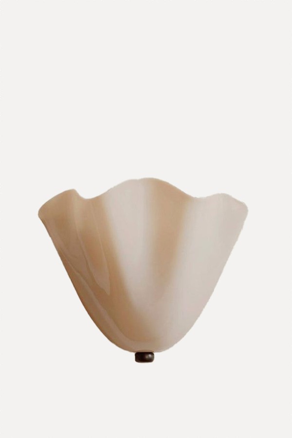 Retro Stained Glass Skirt Shell Wall Sconce from Lasson Living